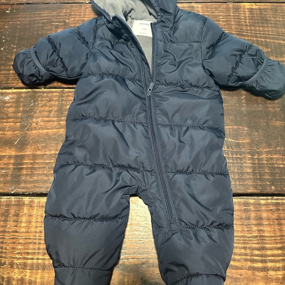 Navy Blue Baby Snowsuit old navy 3-6 months